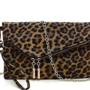 Leopard Print Women's Clutch Bag